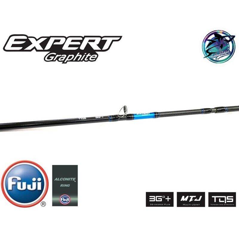 EXPERT GRAPHITE BLUE CARBON II FISHING ROD ( SPINNING/ BAITCASTING