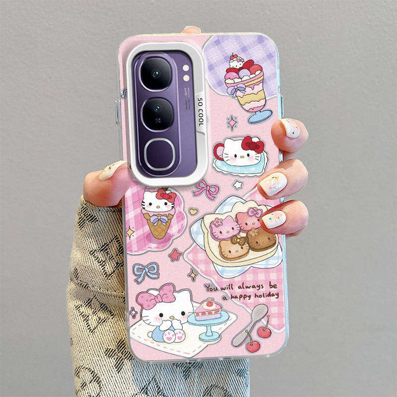 Vivo Y19s Case For Vivo Y19s【The latest bezel soft case cartoon cute female boy camera protection phone case cover】