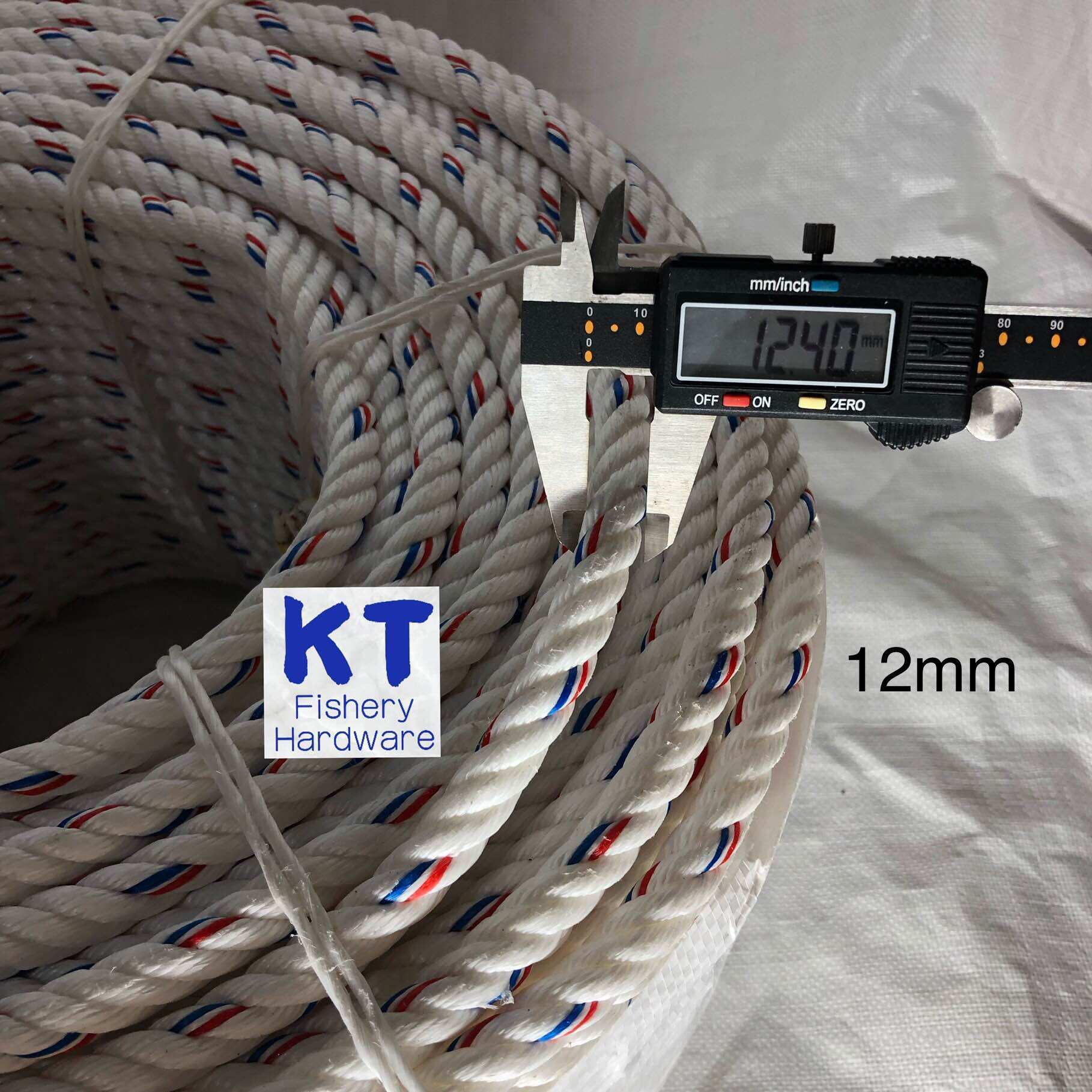 Tali Nylon PP Rope White 10mm 12mm 14mm 16mm [ 220meter ] Merah Putih ...