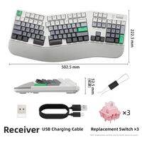 Sanwa Supply | Ergonomic Split Customizable Mechanical Keyboard Wireless Bluetooth and Wired 3-mode