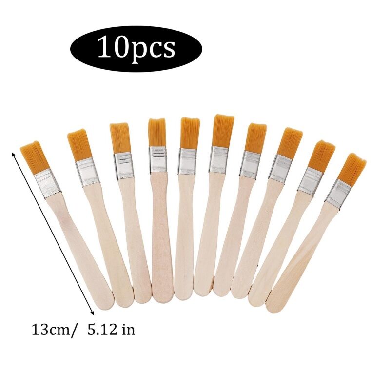 20Pcs Brush for Oil Painting Dusting Cleaning Edge Trim Painting Brushes Hand Tool Set Wooden Handle Nylon Bristle Paint
