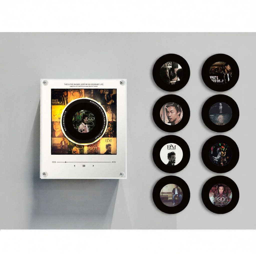 Rotating NFC Music Playing Magnetic Refrigerator Sticker