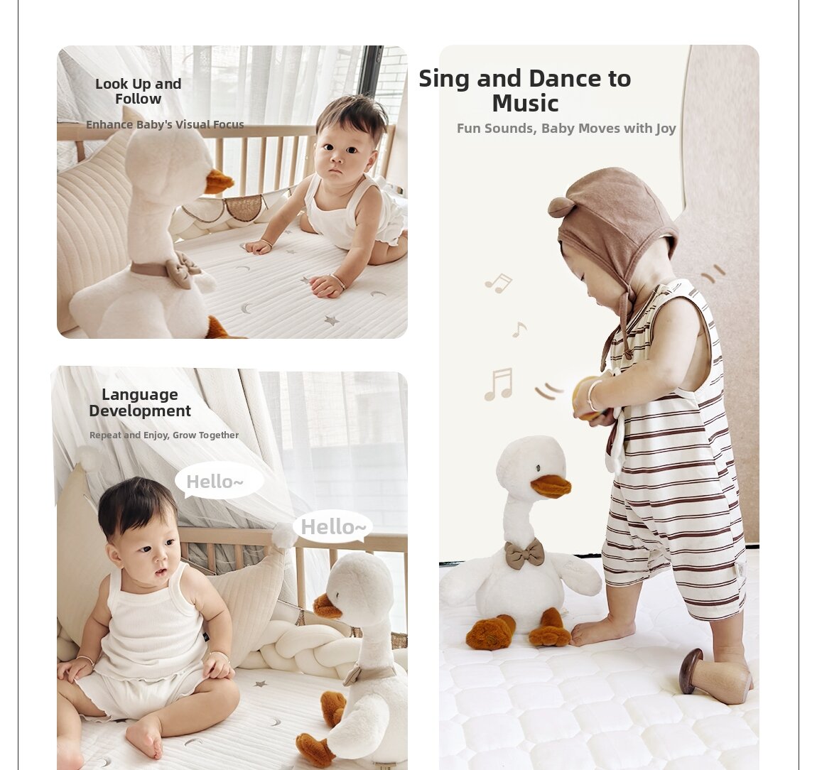 BEIESTATE Talking Plush Doll, Interactive Educational Toy For Infants
_voghion.com