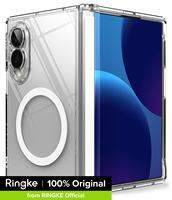 เคส Ringke Fusion Flap Mag สำหรับ Samsung Galaxy Z Fold 8 - เคสแบบไฮบริด PC TPU ป้องกันการเหลือง กันกระแทก มีบานพับในตัว ดีไซน์แบบสองชิ้นเชื่อมต่อกัน รูสำหรับสายคล้องสองรู ขอบยกสูง เคสใส