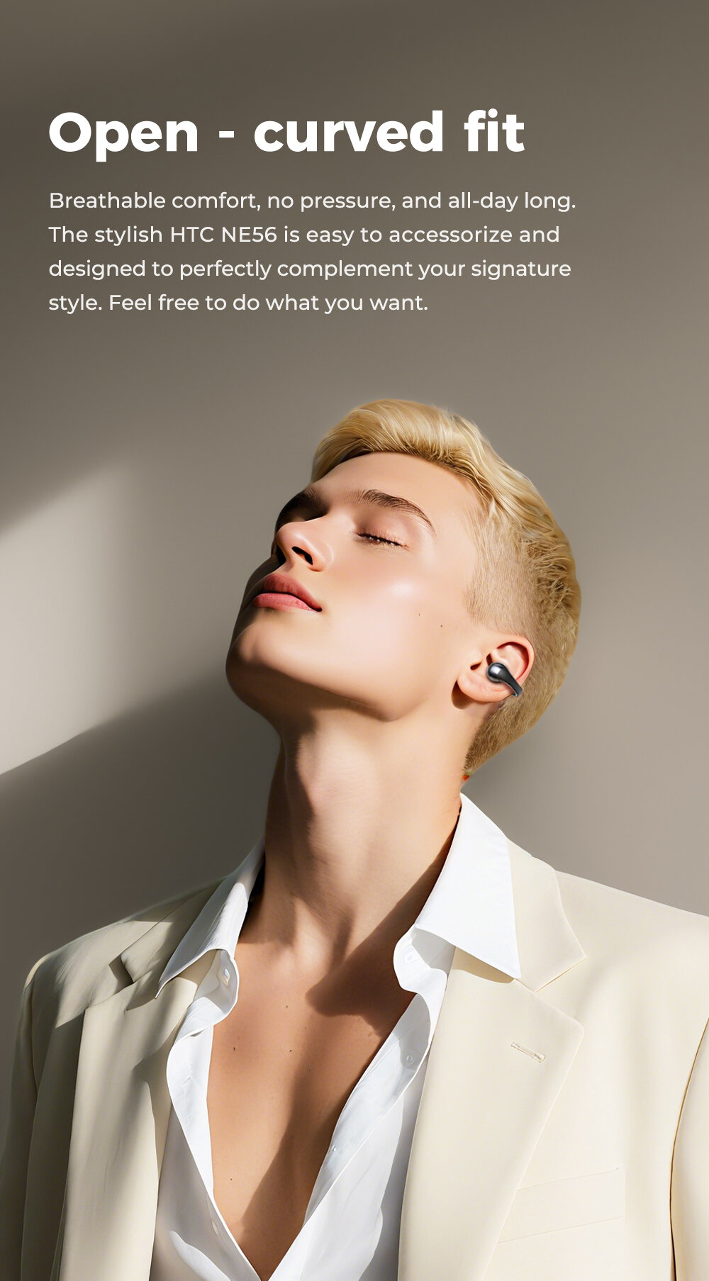 Htc Ne56 Wireless Bluetooth Earbuds Ai Translator With Spatial Sound_voghion.com