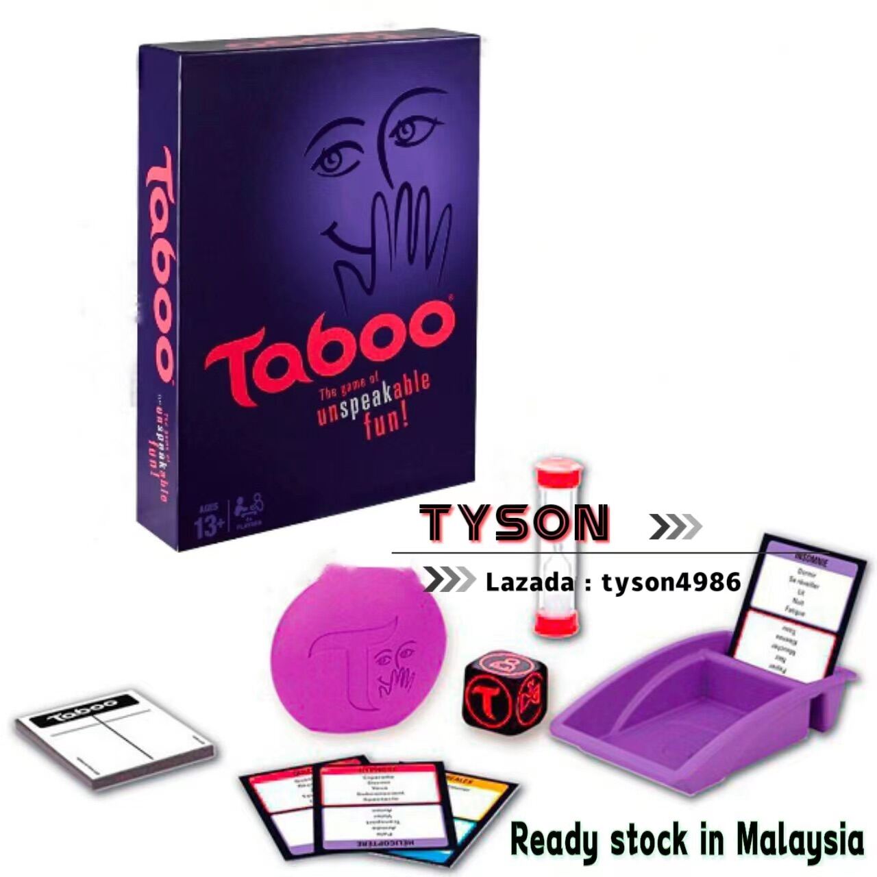 Taboo The Game of Unspeakable Fun family party gathering board game Taboo The Game of Unspeakable Fun family party gathering board game