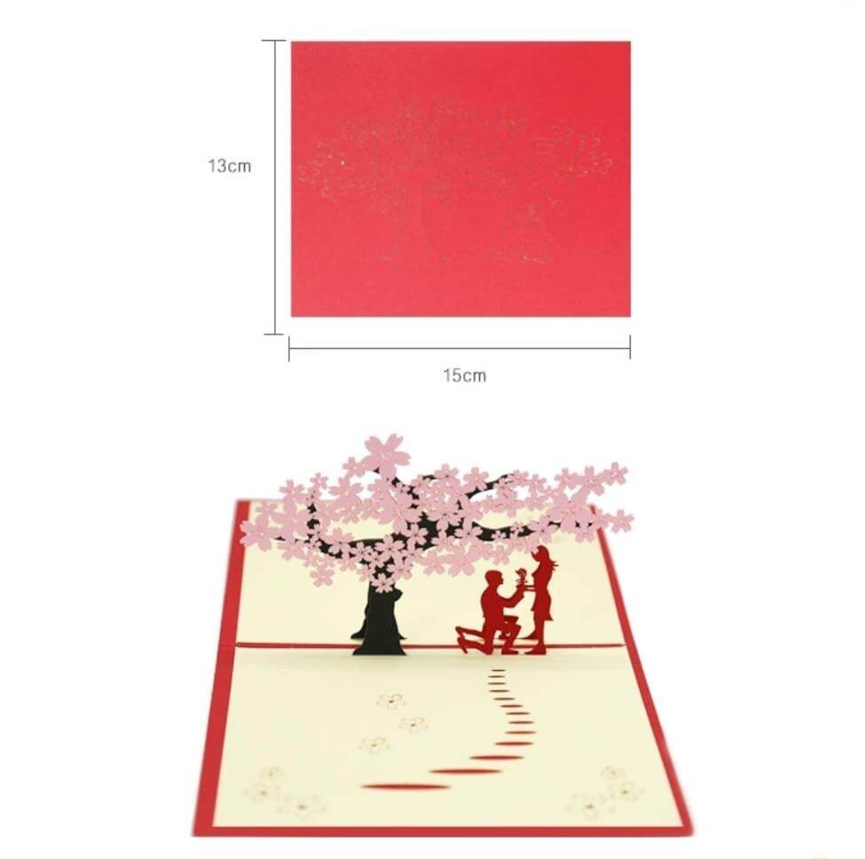 ❣️Msia stock❣️3D pop up wish card/birthday valentine wedding anniversary graduation proposal gift invitation card