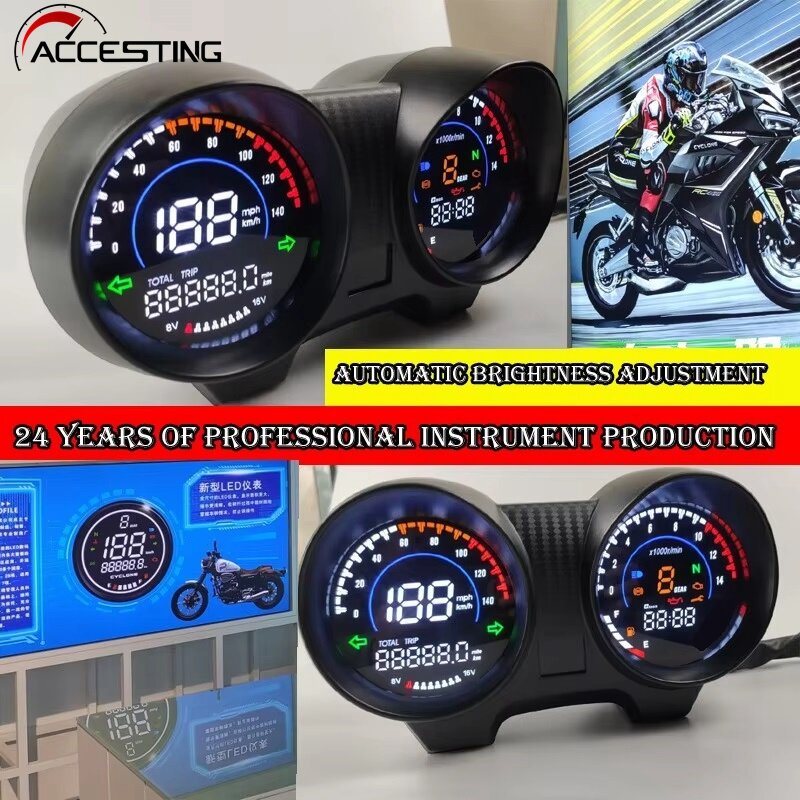 Motorcycle Upgrade Digital Instrument Panel For TITAN 150 FAN150 CG150 For TITAN150 ESD MINSK D4 125 For Zanella Rx 150 ราคา 1,476 บาท*ส่งฟรี