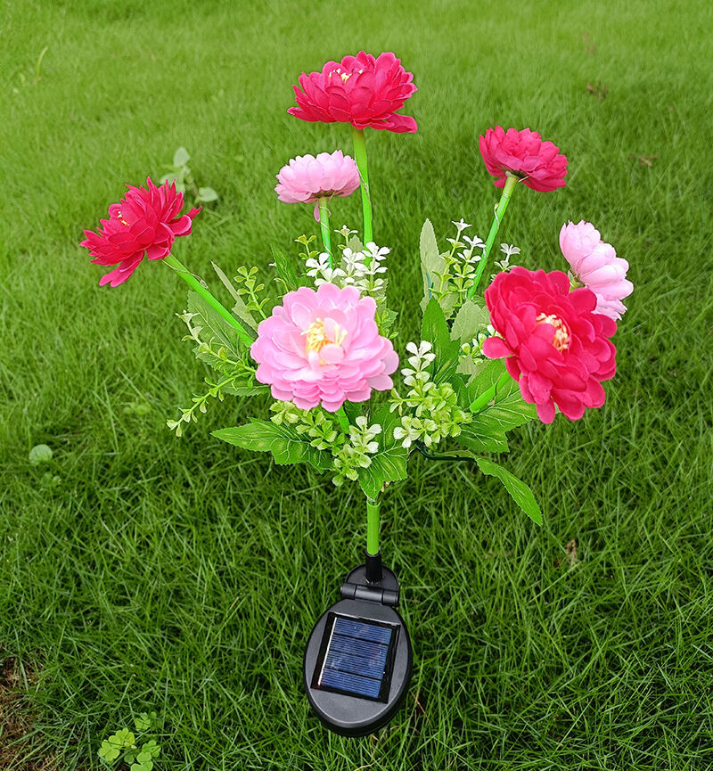 Solar Lights Outdoor Lighting Garden Lights Snow Lotus Lawn Lights Patio Patio Garden Decorative Flower Party Wedding Lights