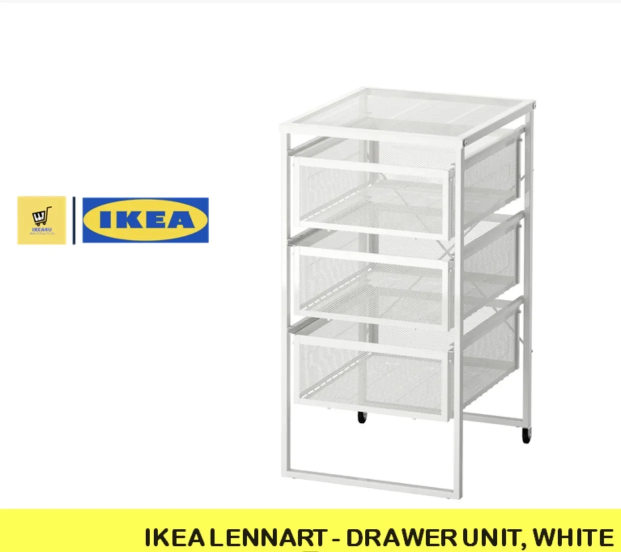 IKEA LENNART Drawer Unit, white / Unit Laci, Putih (Ready Stock)