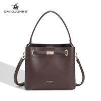 David Jones ปารีสผู้หญิงกระเป๋าถือสะพายข้างกระเป๋าหนัง Pu กระเป๋าถือหญิงผู้หญิงกระเป๋าสะพายไหล่