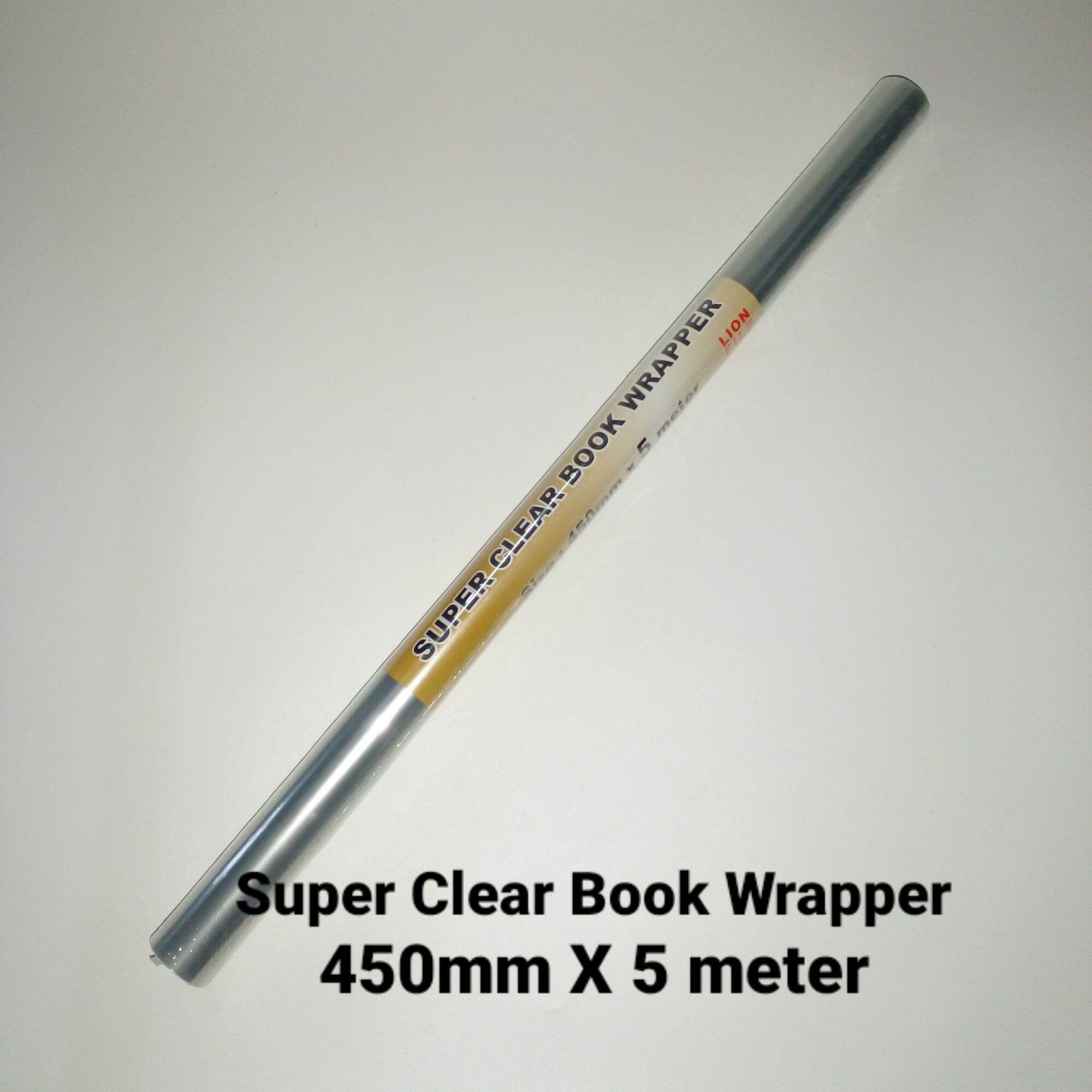 LION FILE SUPER CLEAR BOOK WRAPPER 450MM x 5METER (NO.4505)
