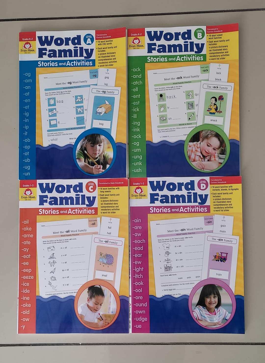 Evan Moor Family Level A,B,C,D 4 Books | Lazada