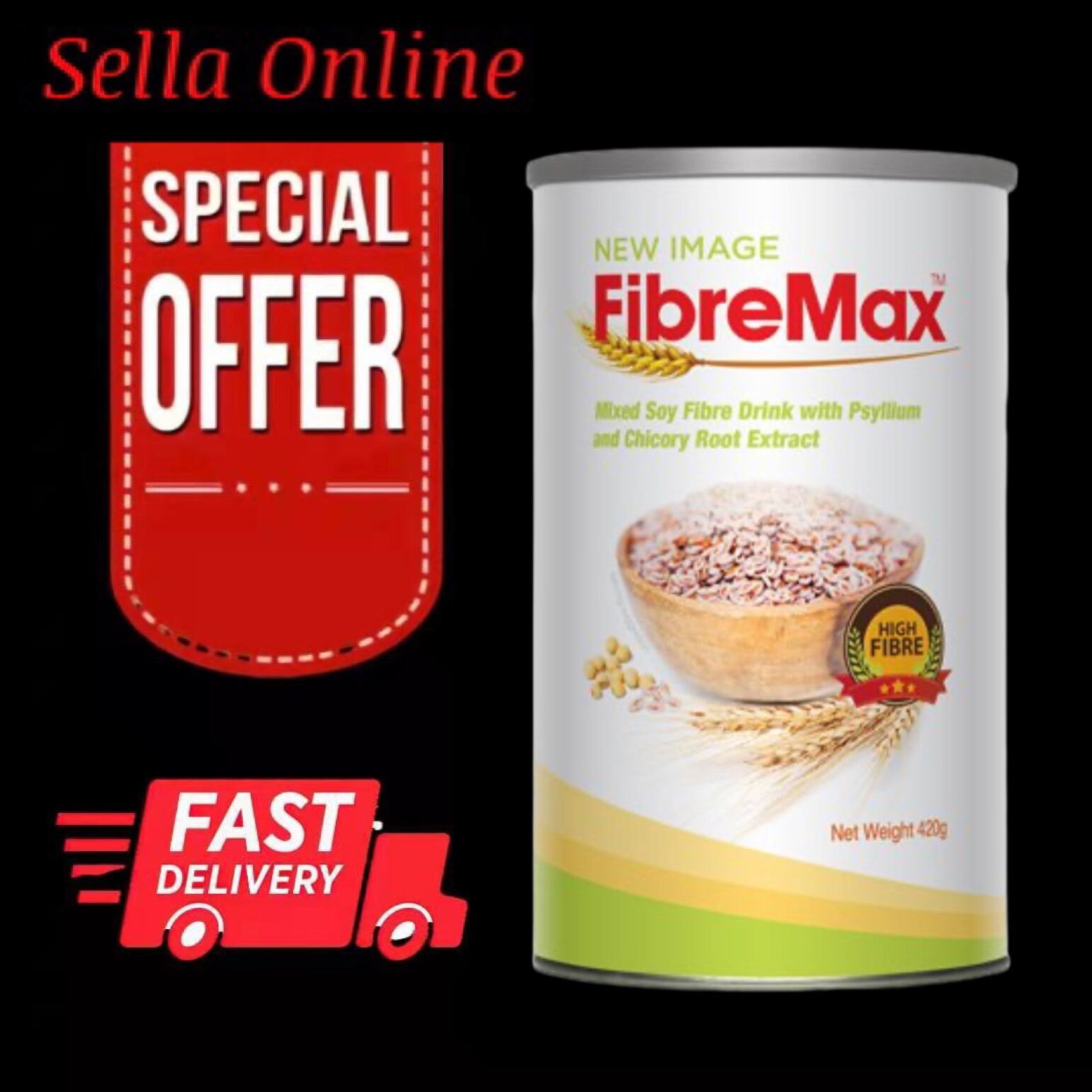 New Image FibreMax Dietary Fibre Detoxing Hero 活益素 (Tin 420g) Harga  159 Ringgit*Penghantaran Percuma