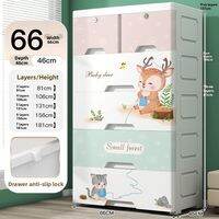 SHIYINBEIBI | Drawered Cartoon Plastic Children Wardrobe