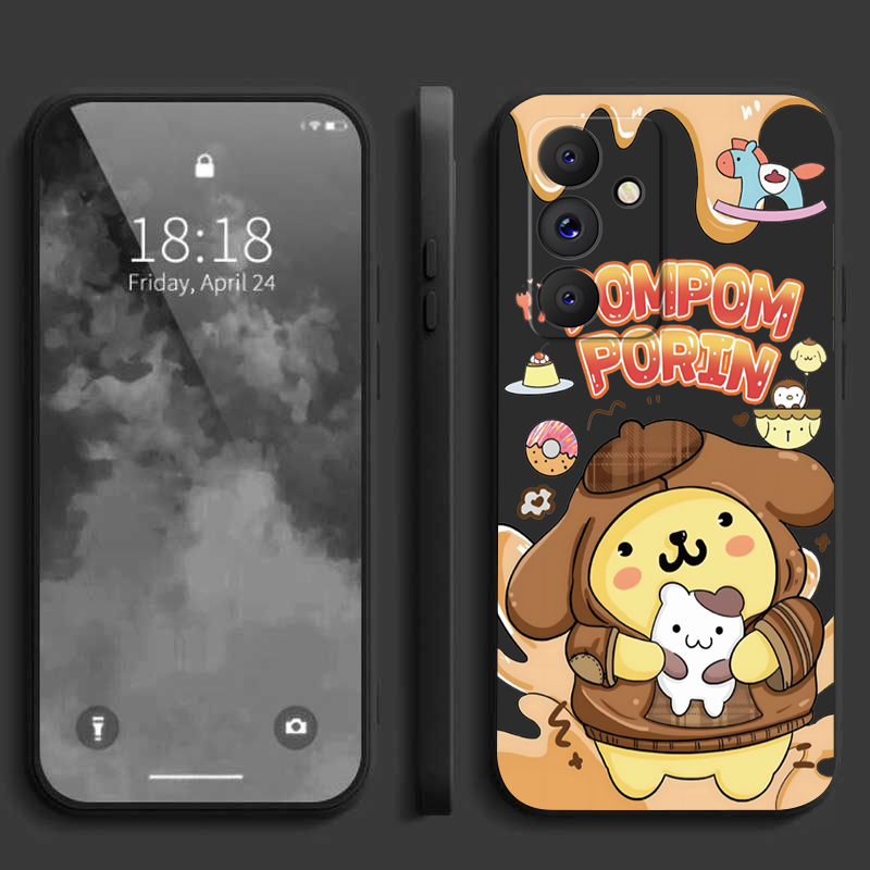 Samsung A17 samsung A07 A17 5G Sanrio Pompompurin Silicone Case Soft Case Liquid Rubber Cover Cute Casing. 