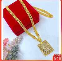 Rantai Leher emas bangkok cop 916 persis ori