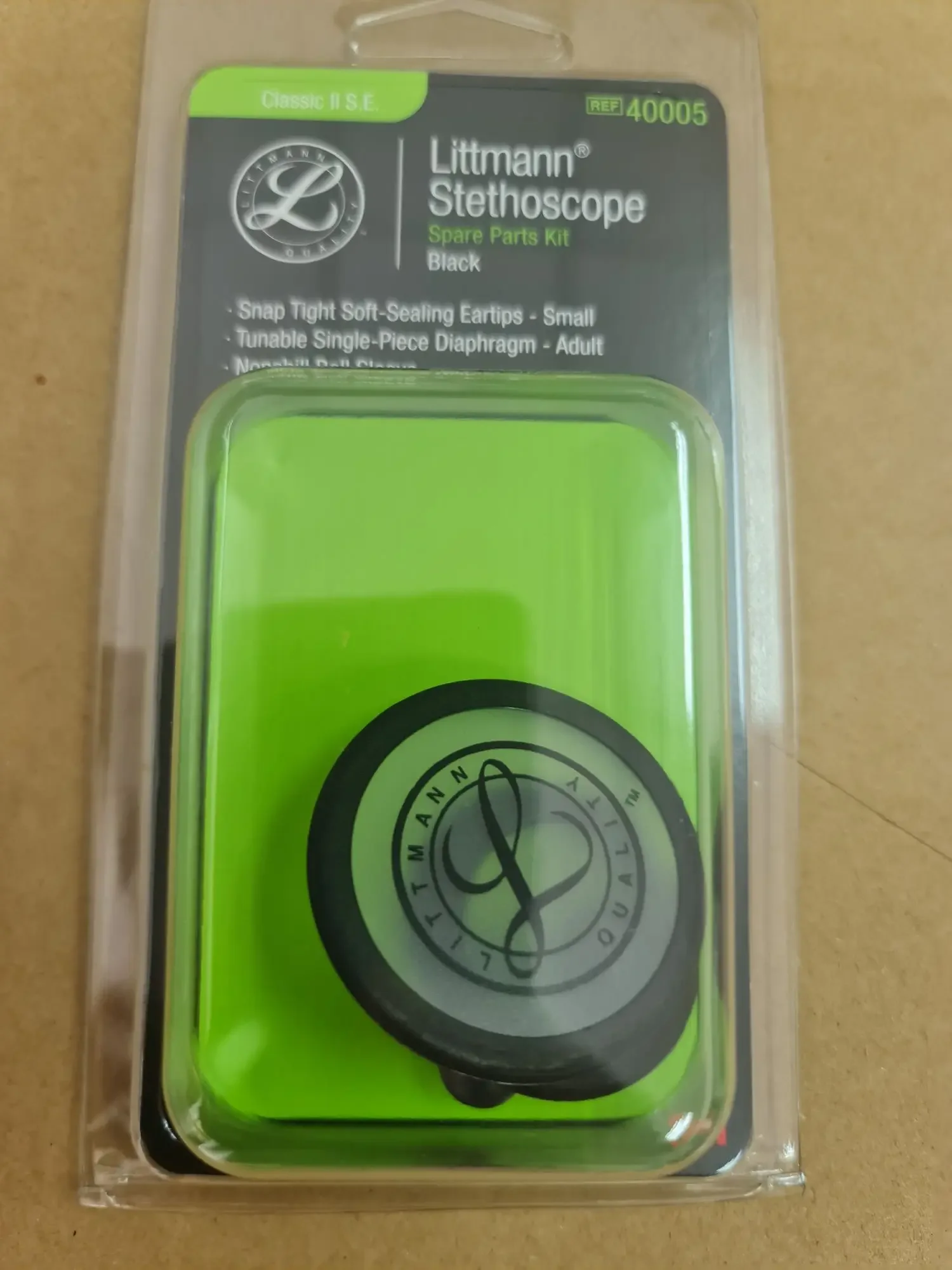 Littmann Stethoscope Spare Part Kit, Classic II S.E Black, 40005