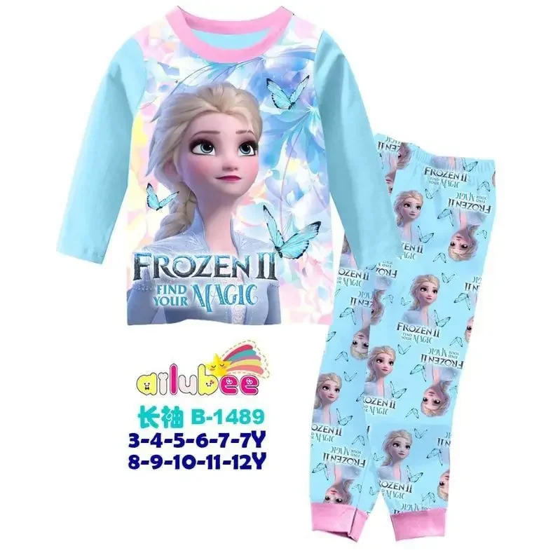 Ailubee Kids Pyjamas Frozen Girl Sleepwear Frozen Anna Elsa Pyjama Set