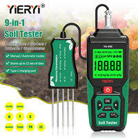 YIERYI เครื่องวัดดิน 9in1 pH NPK EC ความชื้น อุณหภูมิ สำหรับสวน กระถาง เรือนกระจก