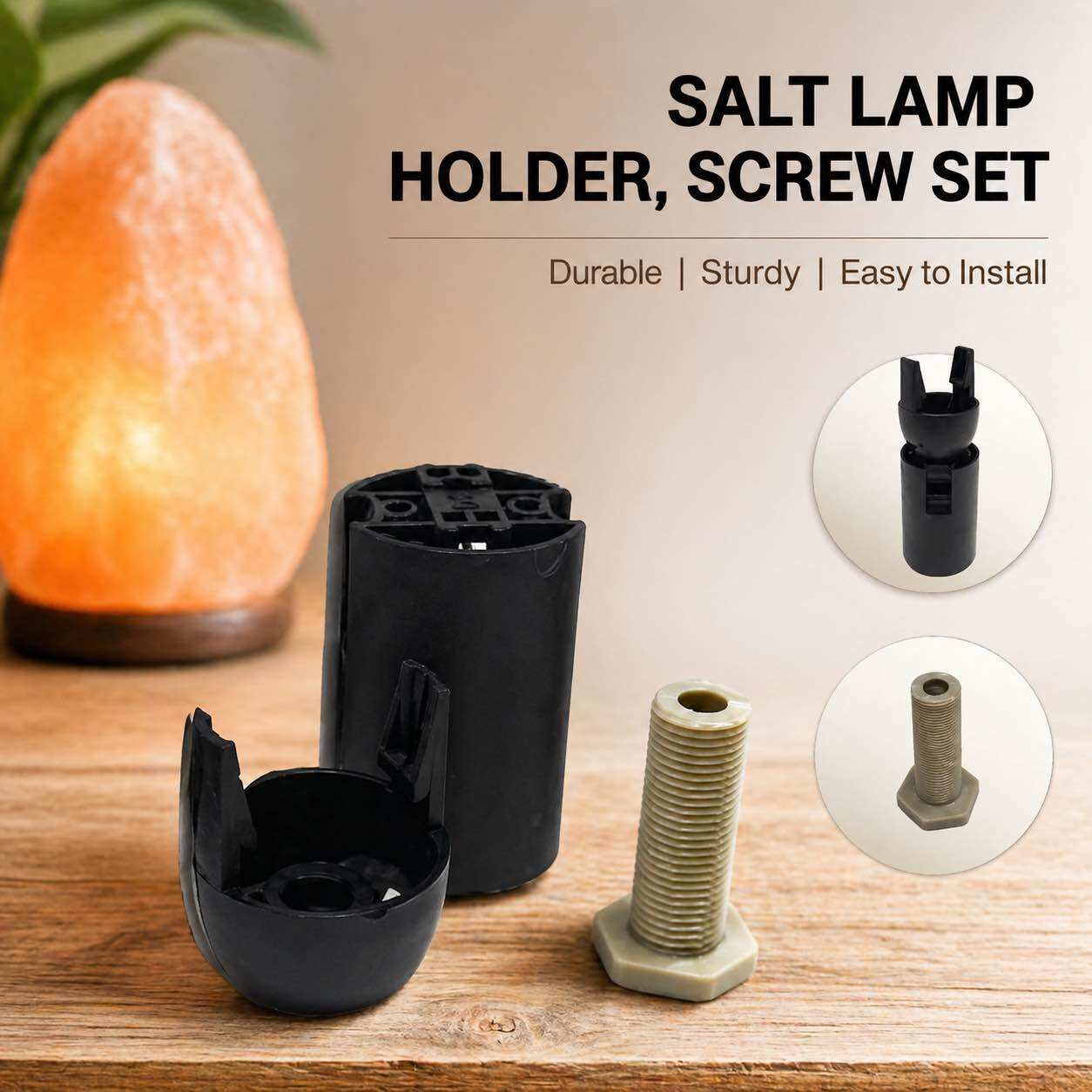 SALT LAMP HOLDER SCREW SET BY ABS GLOW SALTS