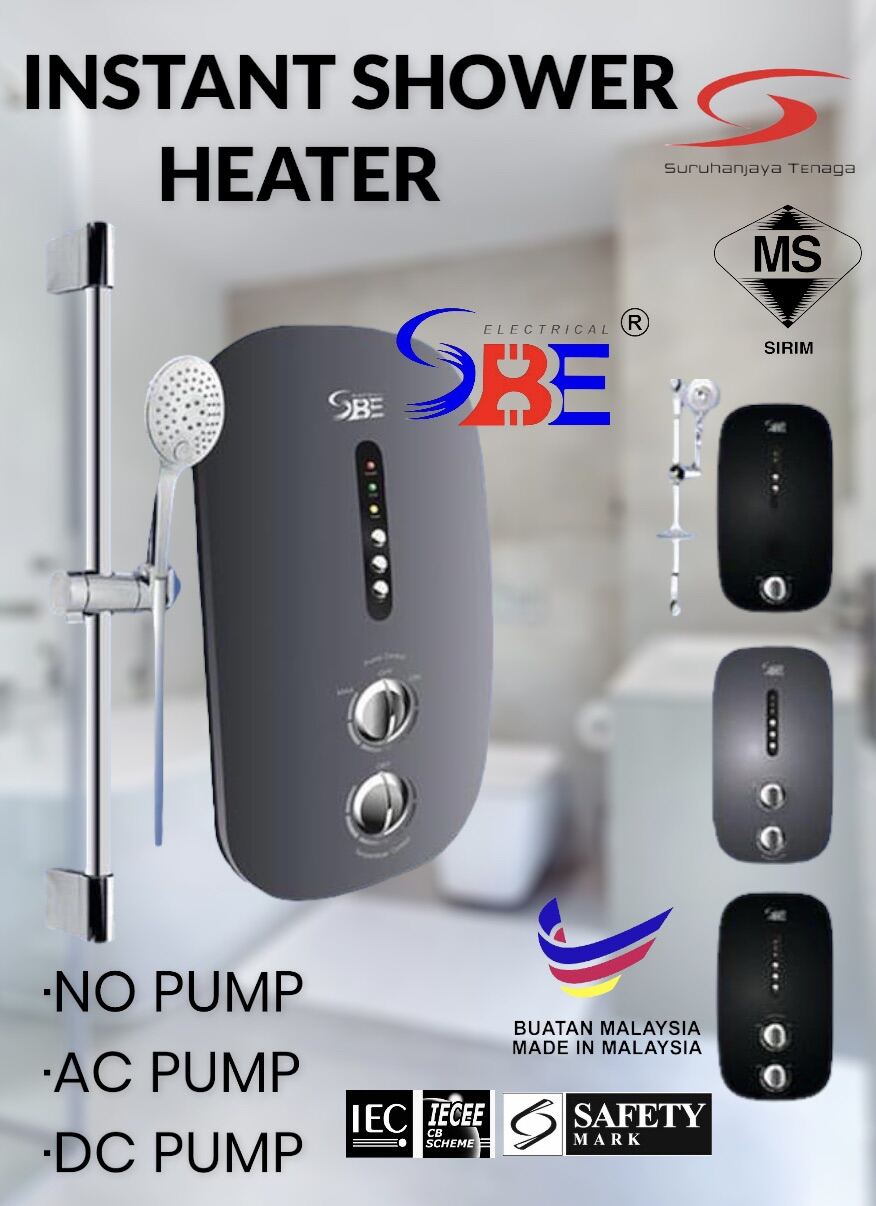 SBE Water Heater NO PUMP/AC PUMP/DC PUMP Inverter Booster Premium Multi