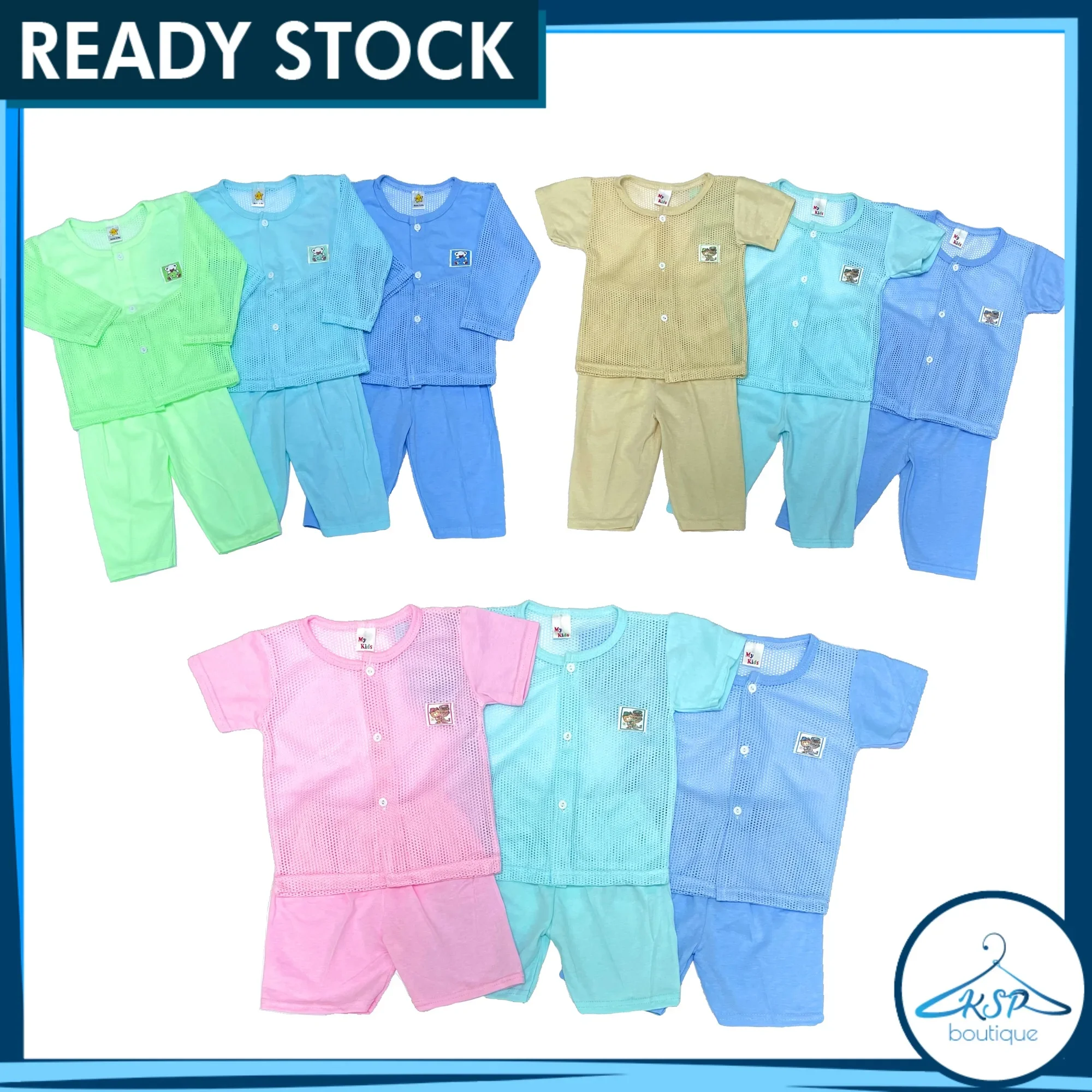 3 - 6 Month Baby Eyelet Suit | Baby Sleepwear | Baby Suit | Baju Berlubang Bayi | Baju Lubang Baby | Baju Tidur Baby