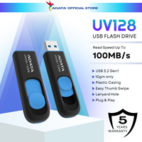 ADATA Pendrive USB 3.2 UV128 USB Flash Drives - Yellow/Blue (32GB/64GB/128GB/256GB)