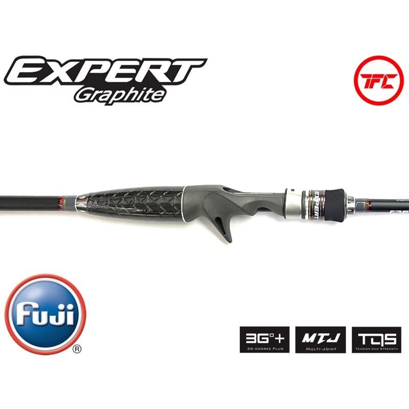 EXPERT GRAPHITE CARBON CUBE II FISHING ROD ( SPINNING/ BAITCASTING