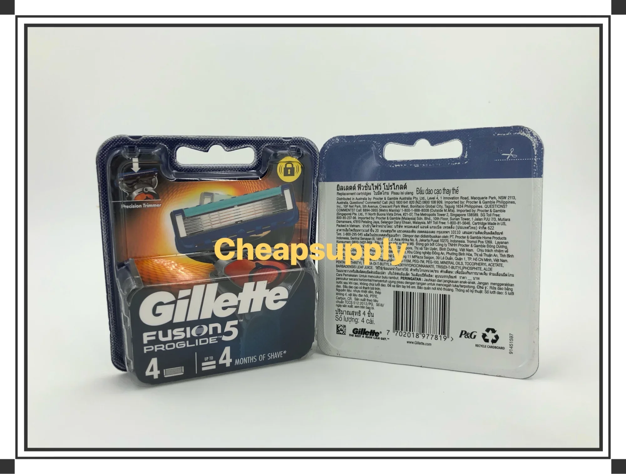 Gillette Fusion ProGlide Refills 4pcs