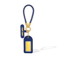 ZHOU LIU FU 周六福 999 24K Pure Gold Ingot Good Lucky Keychain For Bag Cell phone Real Gold 0.002g A2550104 A2550105