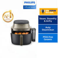 [NEW] Philips Airfryer with Steam 5000 Series NA543/00 | 21 Cooking Functions | Steam + Air Fry + SteamFry | 7.2L XXL Capacity | Rapid Air Plus Technology | Auto Steam Clean | PFOA-Free | 2 Years Warranty