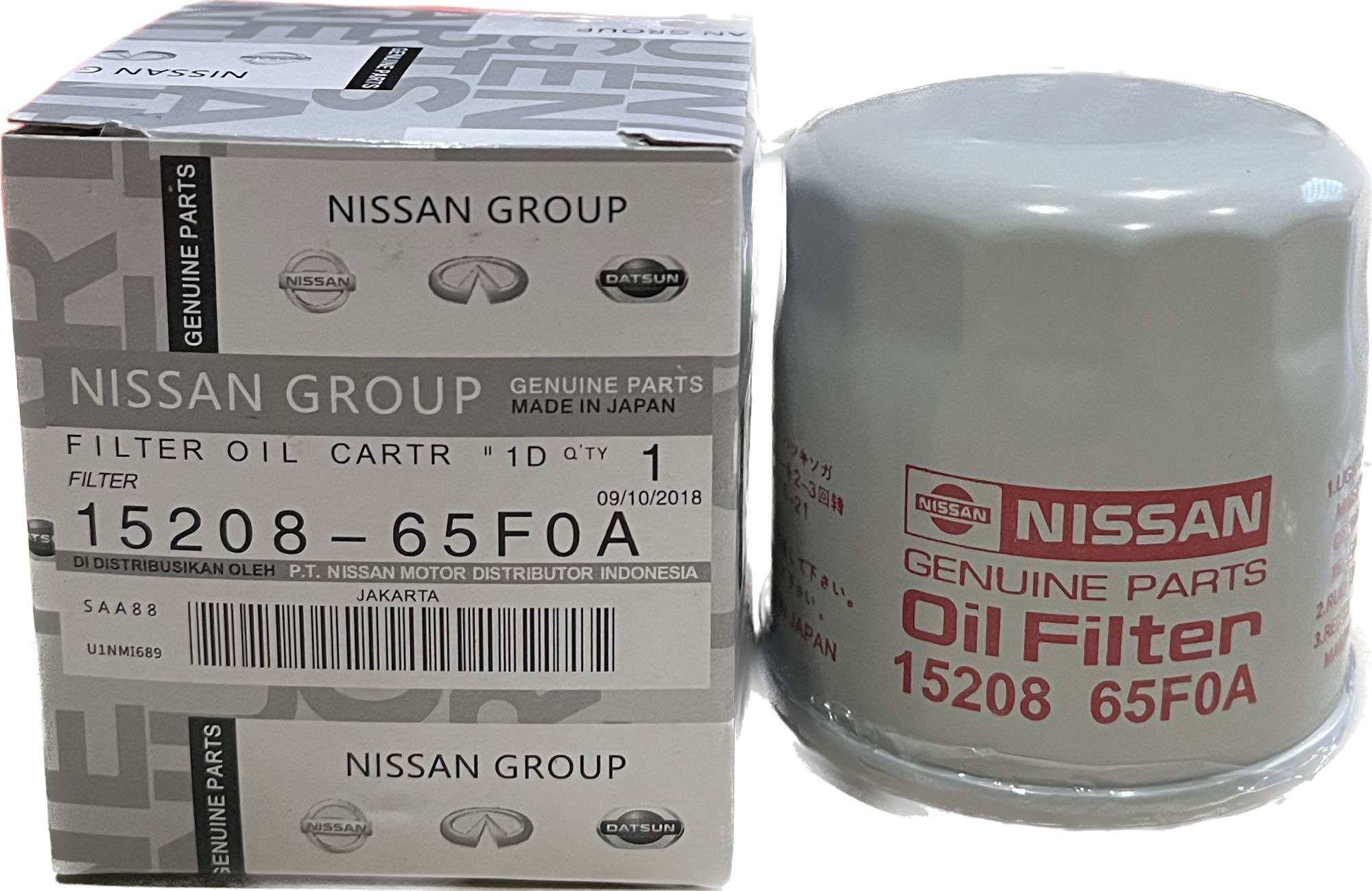 15208-65F00 100% ORIGINAL NISSAN OIL FILTER FOR LIVINA / ALMERA / TEANA /  X-TRAIL / SENTRA