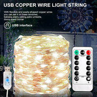 20M/65.62ft LED fairy light waterproof Christmas decoration light 8 mode curtain light USB LED string light suitable for XMAS camping lampu party wedding Chinese new year