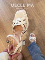 UNCLE MA  | Summer White Fashionable Comfortable High Heels