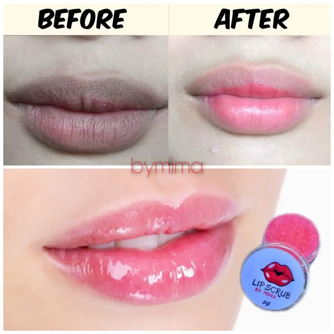 5g Lips Scrub Bibir Bau Strawberi Organic Natural Buang Kulit Mati Manis Lips Scrub BY.MIMA