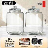 KuaKe | Wide Mouth Durable Moisture Proof Food Grade Glass Storage Jar