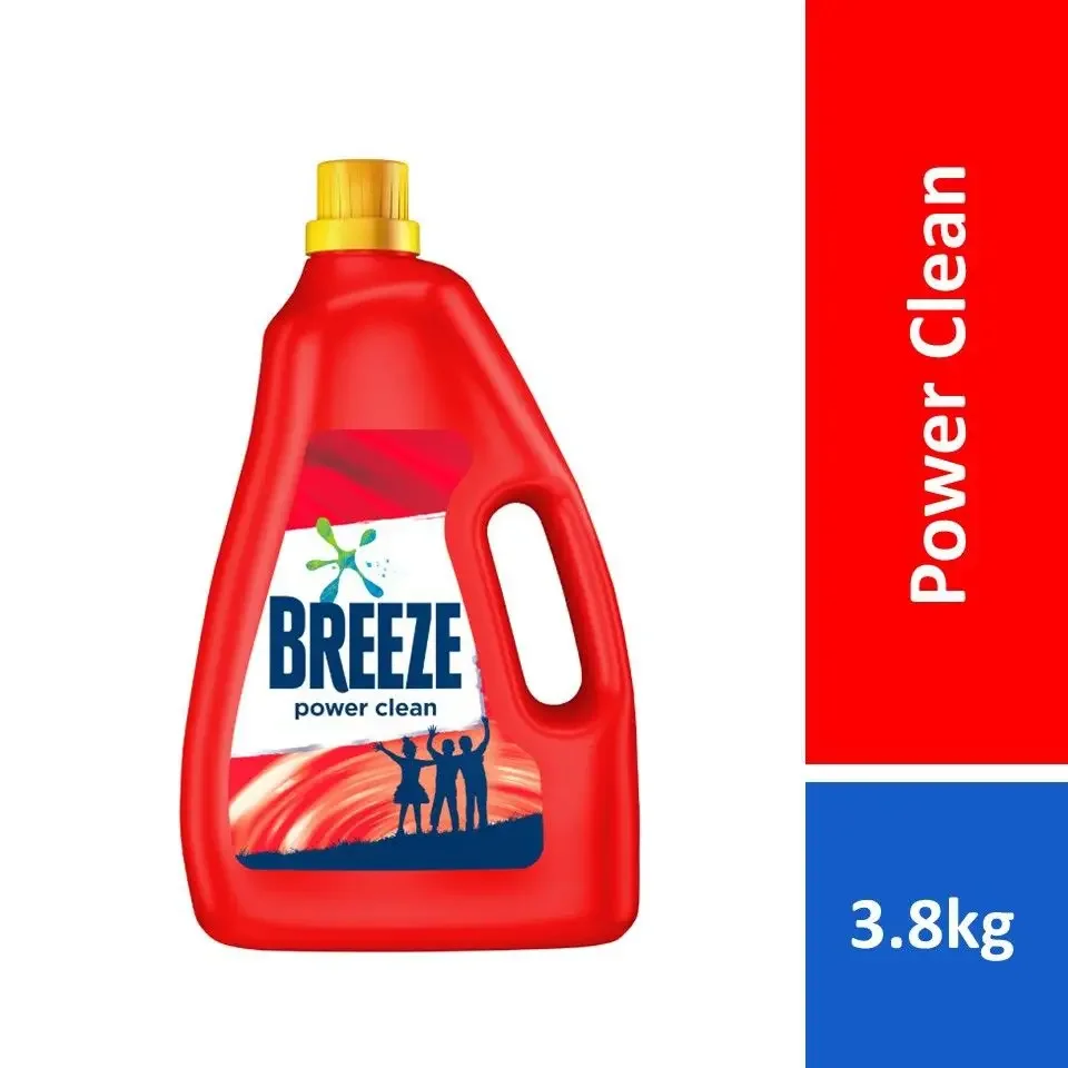 Breeze Detergent Liquid Power Clean (3.8kg)