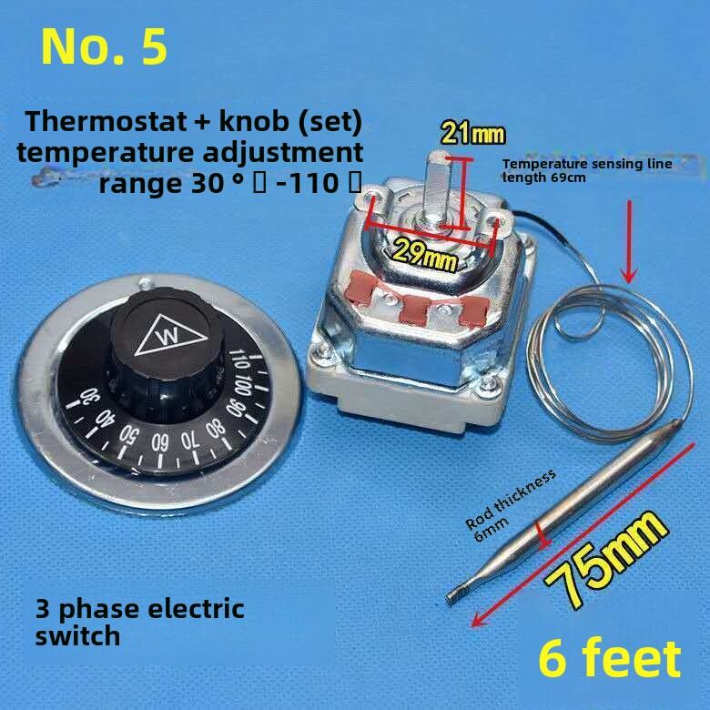 Thermal Switch Temperature Controller Knob Temperature Control Adjustable Thermostat Liquid Expansion Deep Frying Pan Water Boiler Temperature Control. 