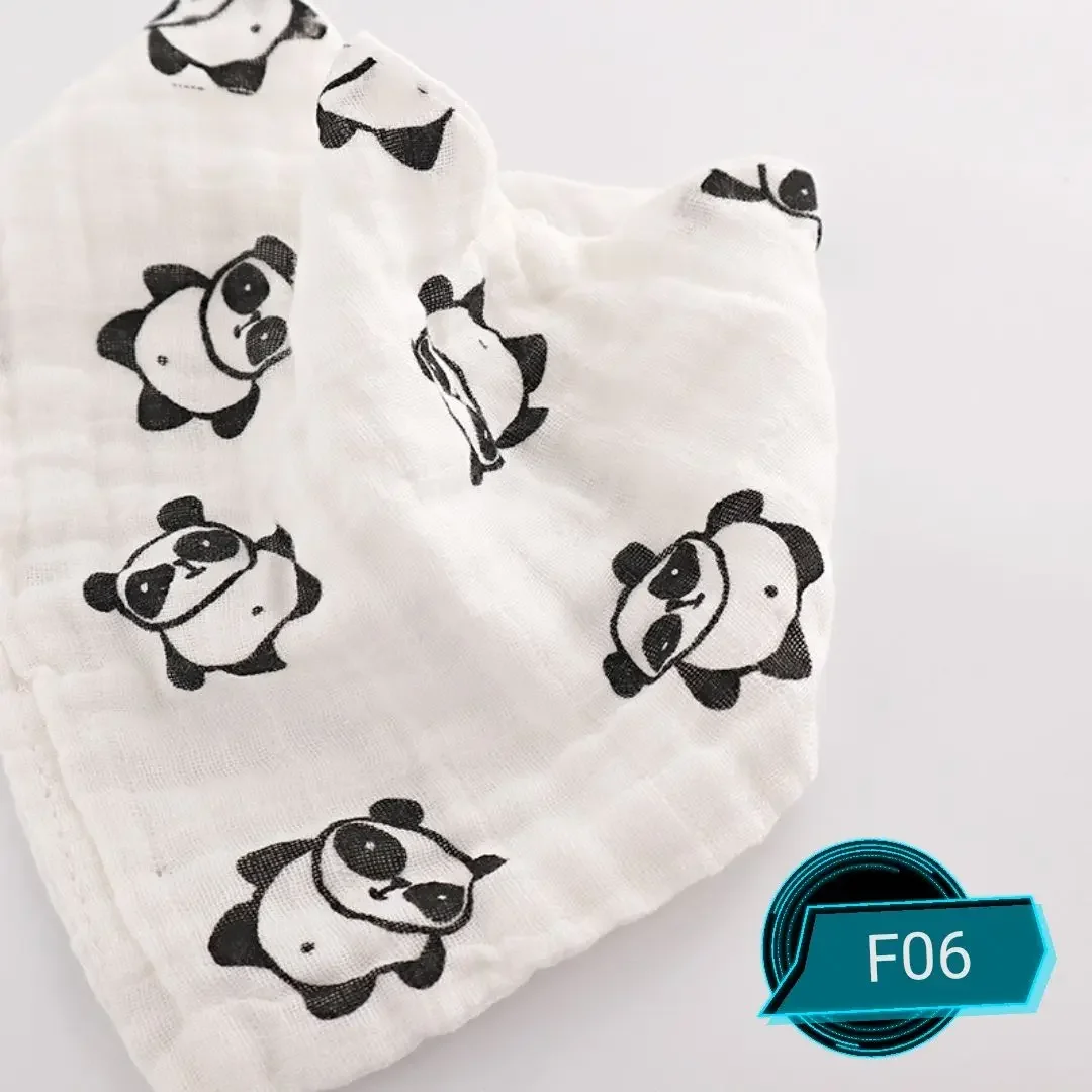 4 Layer Gauze Saliva Towel Bib Triangle Scarf Baby Bib (5)