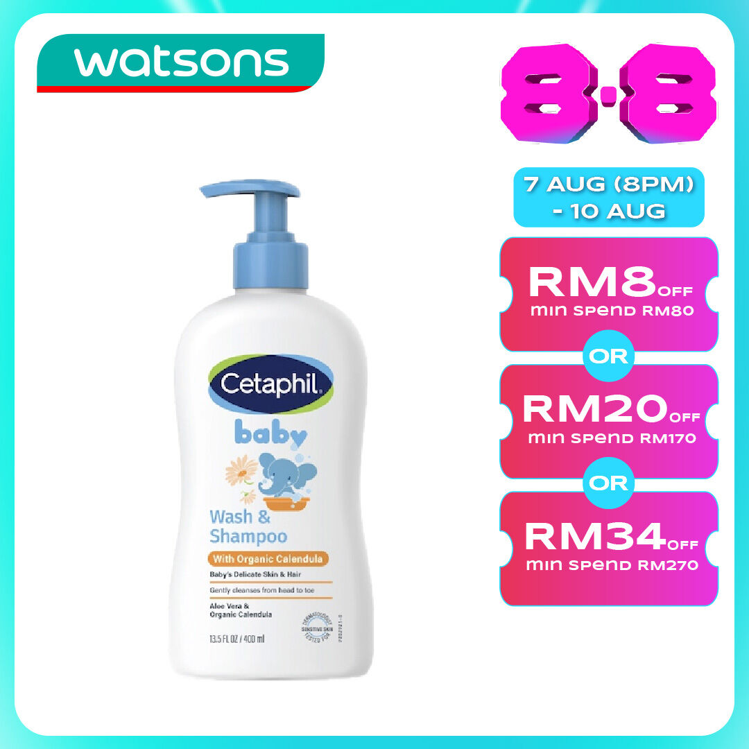 CETAPHIL Baby Wash & Shampoo With Organic Calendula 400ML