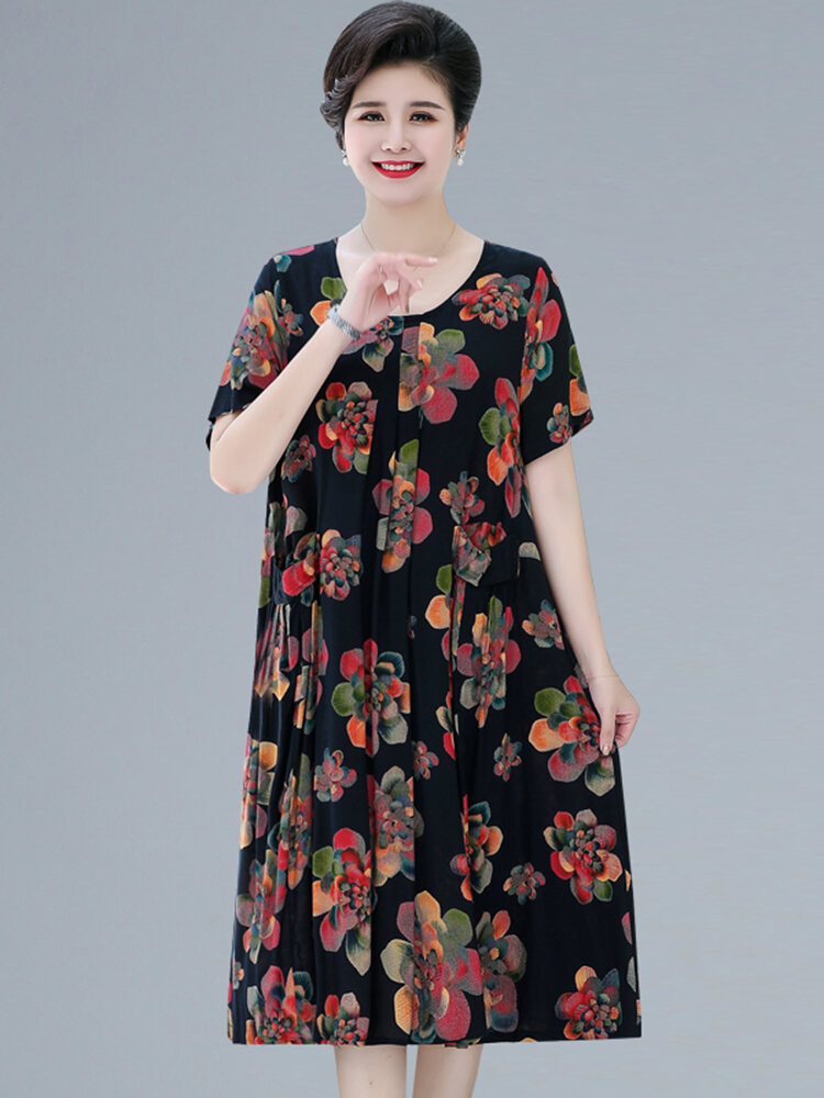 Loose Dress for 50-Year-Old Fat Moms | Lazada