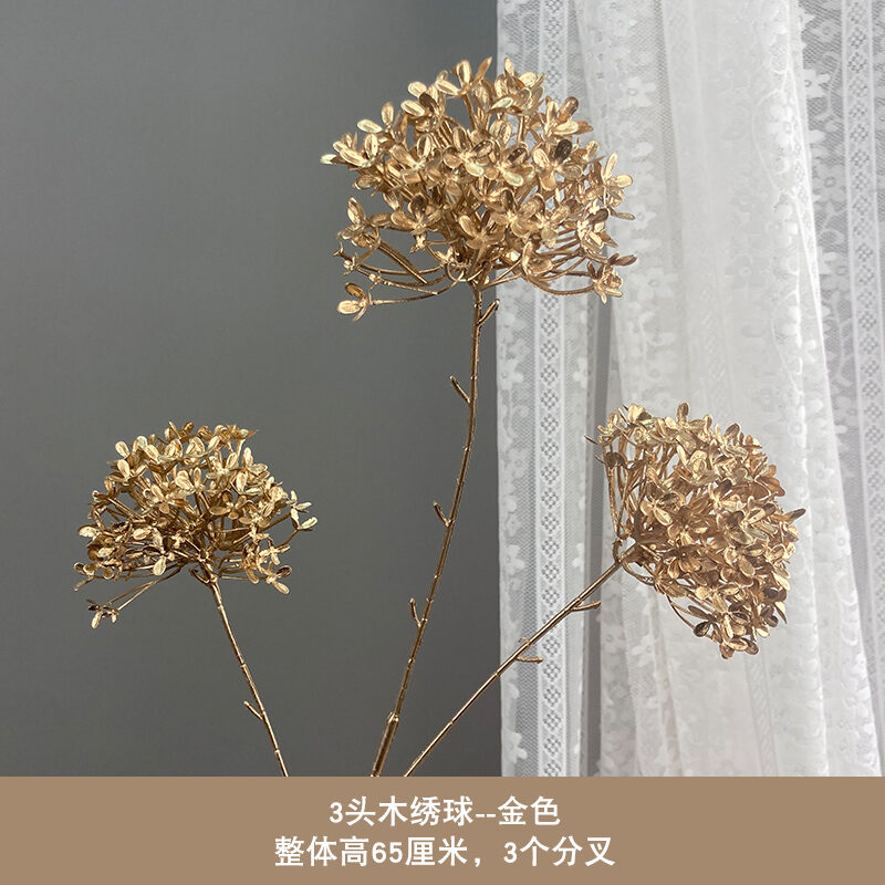 Golden Eucalyptus Artificial Flower New Year Decoration Blessing Bucket ...