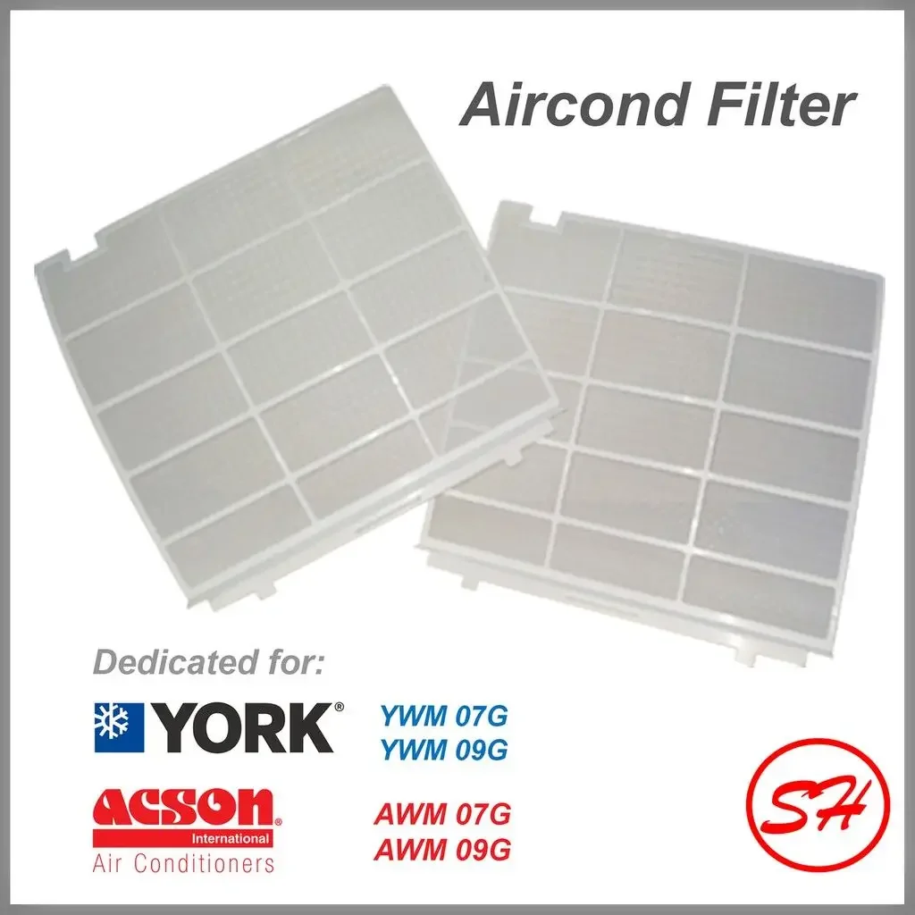 (2pcs) ORIGINAL York/Acson Wall Mounted Aircond Filter #York(YWM07G/YWM09G)# Acson(AWM07G/AWM09G)