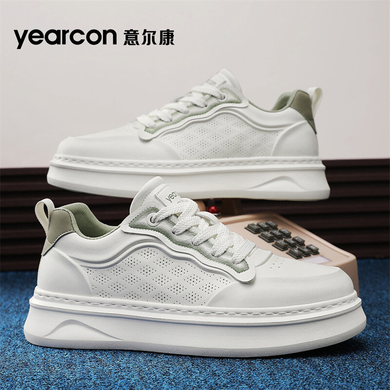 YEARCON | New Fashion Spring Casual Breathable White Sneakers with Thick Sole Harga 224 Ringgit*Penghantaran Percuma