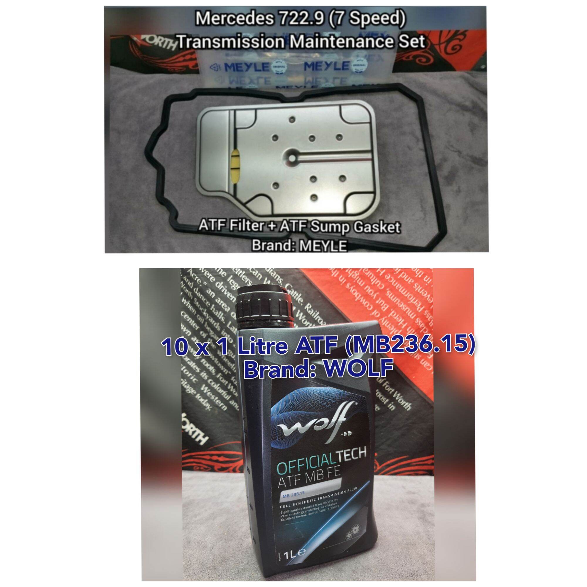 Mercedes Benz W204 W211 W212 W221 R172 with 722.9 Gearbox (7 Speed / 7G+)  ATF Maintenance Set | Lazada