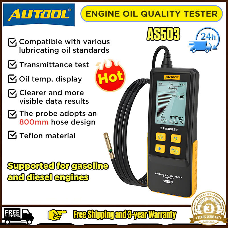AUTOOL AS503 Engine Oil Tester with Digital Display for Auto Check Gasoline & Diesel Giá 668,485 Đồng*Miễn phí vận chuyển