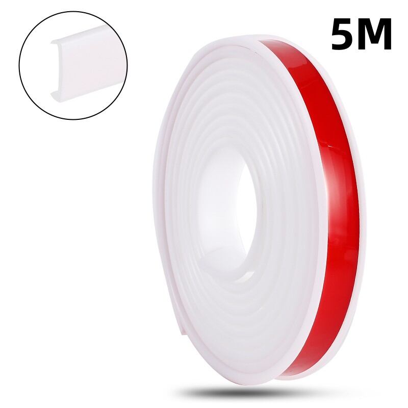 5M U-shaped Edge Banding Self-Adhesive Edge Banding Tape TPE Rubber Wood Board Chair Table Protector Cover Furniture Decoration