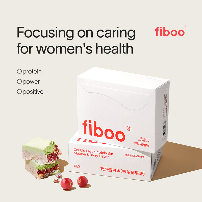 Fiboo Protein Bar Meal Replacement No Sugar 25g x 5/6. 