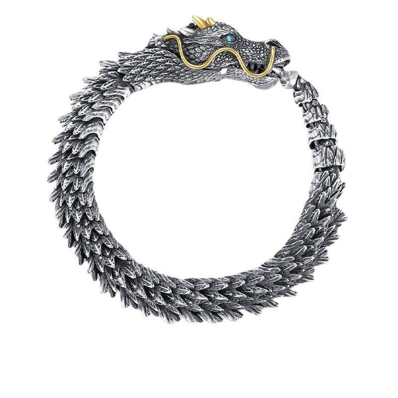 S925 Designer Three-dimensional Dragon outlet Bracelet